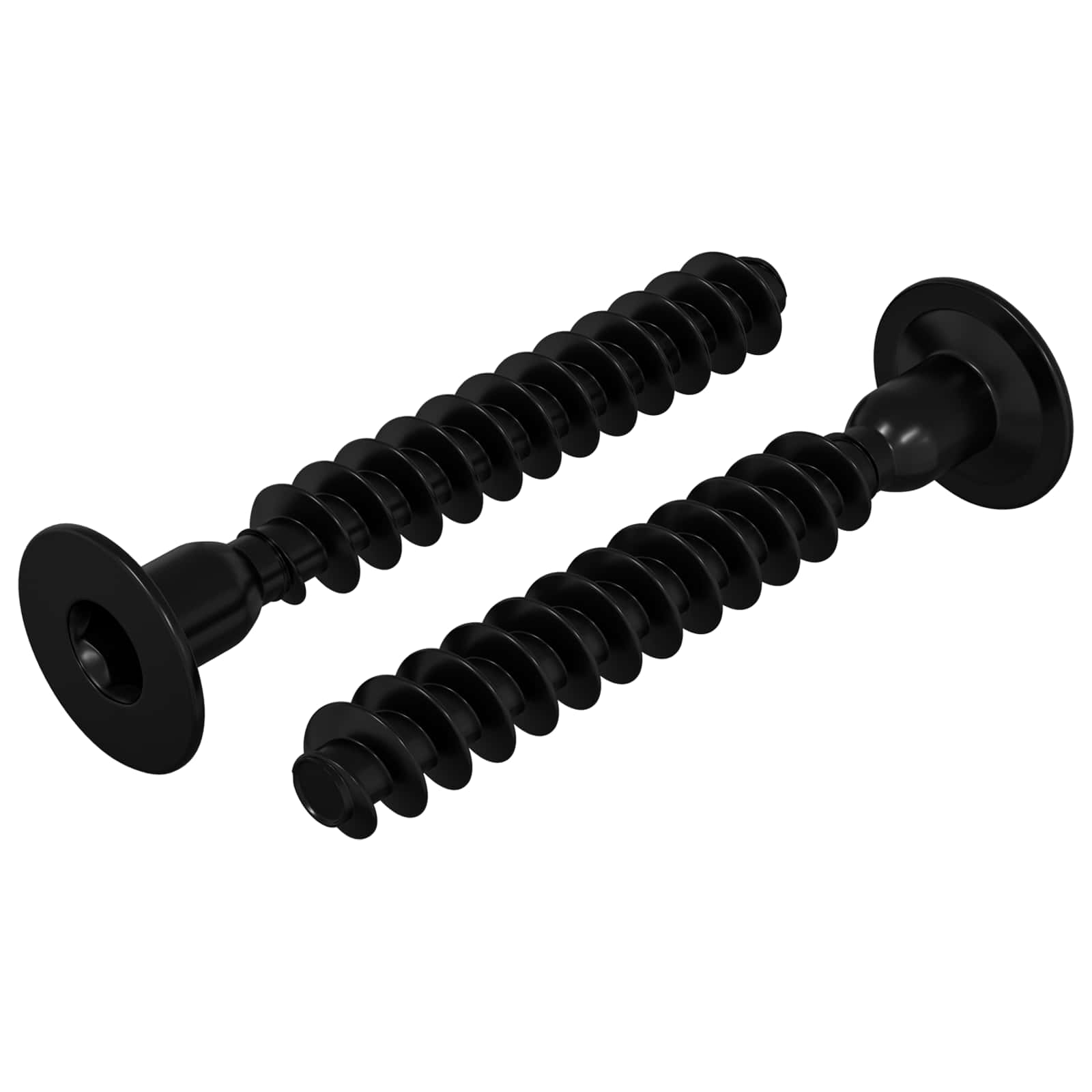 VidaXL Innensechskantschraube 2 Stück schwarz M5 x 40 mm Eisen