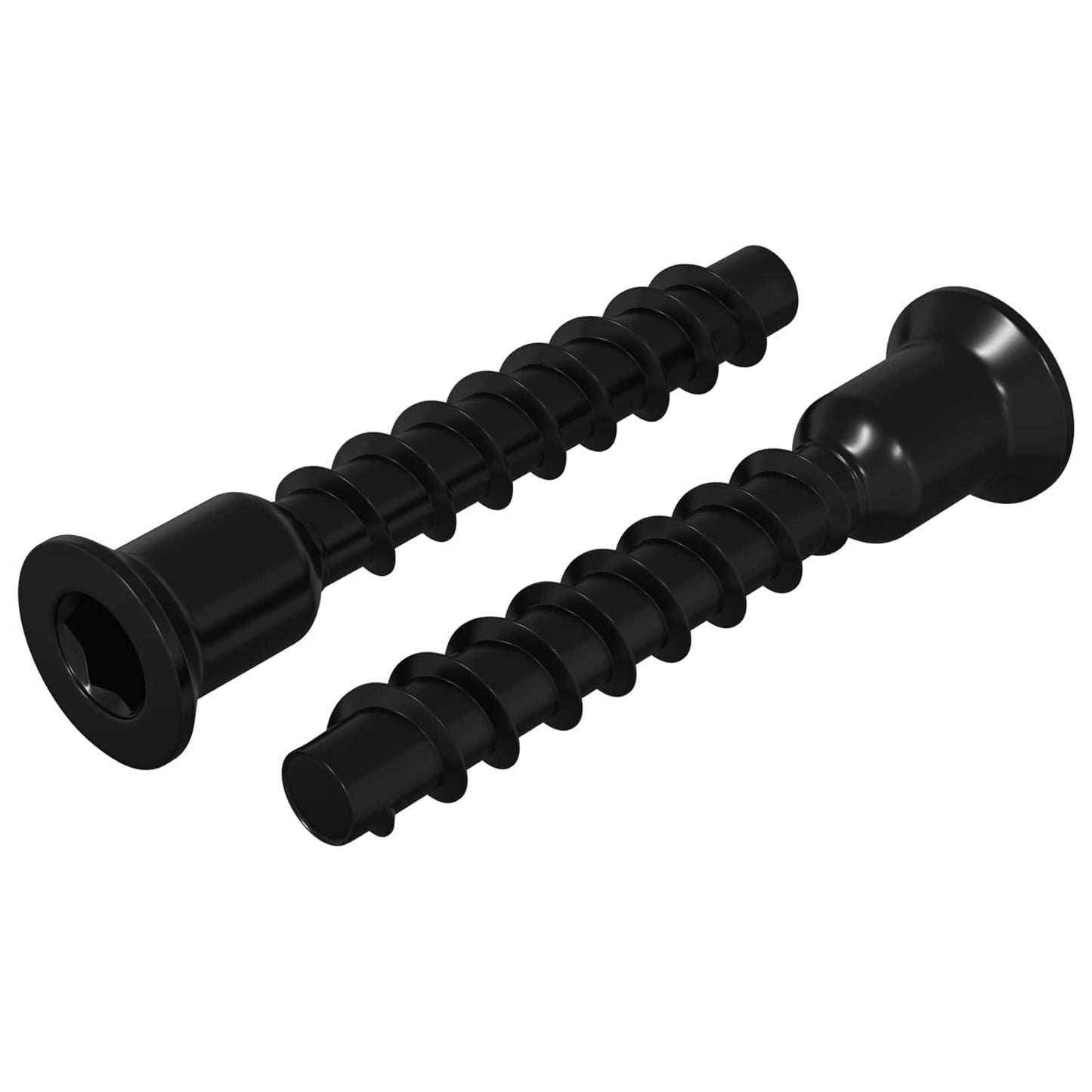 VidaXL Innensechskantschraube 2 Stück schwarz 7 x 40 mm Eisen