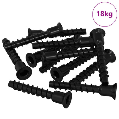VidaXL Innensechskantschraube 3072 Stück schwarz 7 x 40 mm Eisen