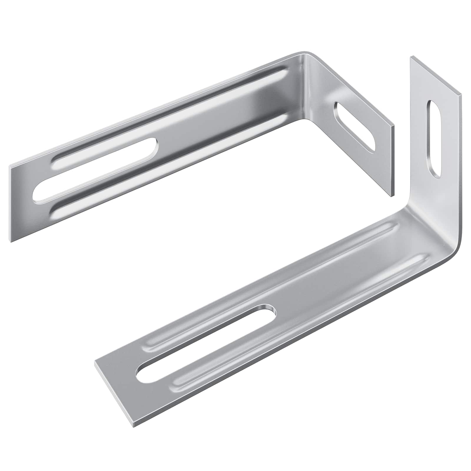 VidaXL Kippschutzhalterung glatt 2 Stk. Silber 74,5 x 15 x 32 mm Eisen