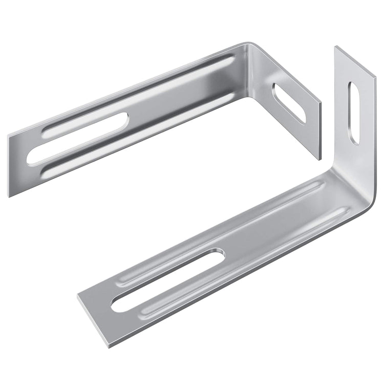 VidaXL Kippschutzhalterung glatt 2 Stk. Silber 74,5 x 15 x 32 mm Eisen