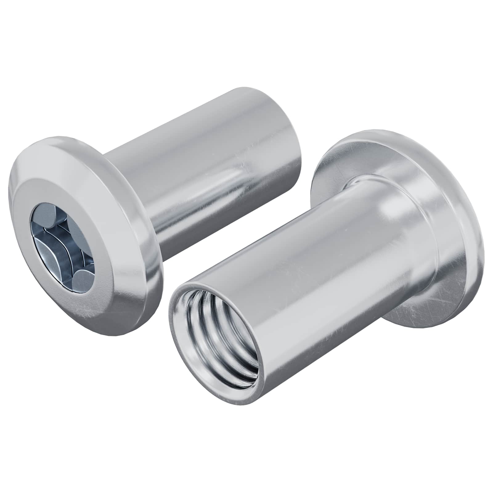 Vidaxl Sicherungsmutter 2 Stück Nickel M6 x 15 mm Stahl