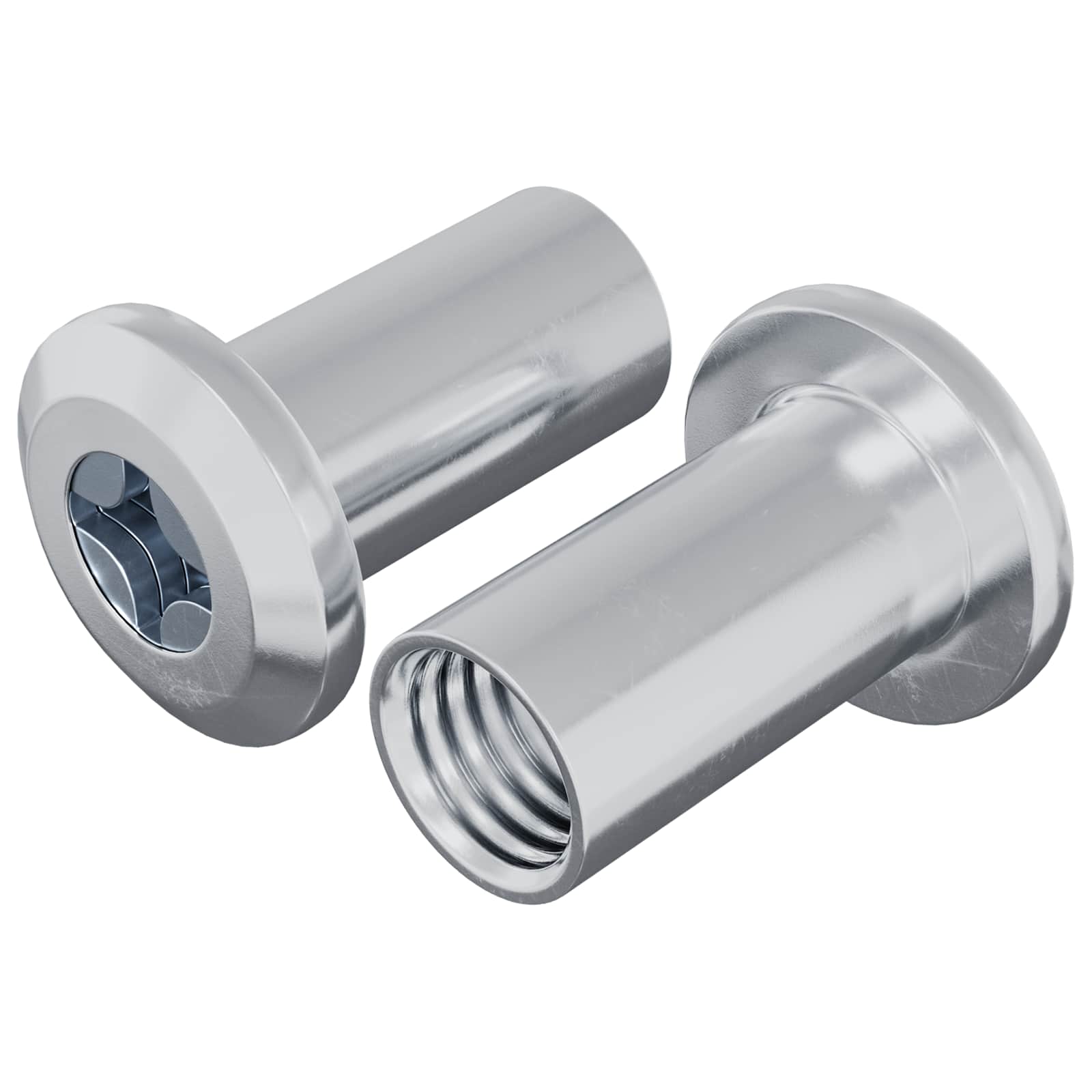 Vidaxl Sicherungsmutter 2 Stück Nickel M6 x 25 mm Stahl