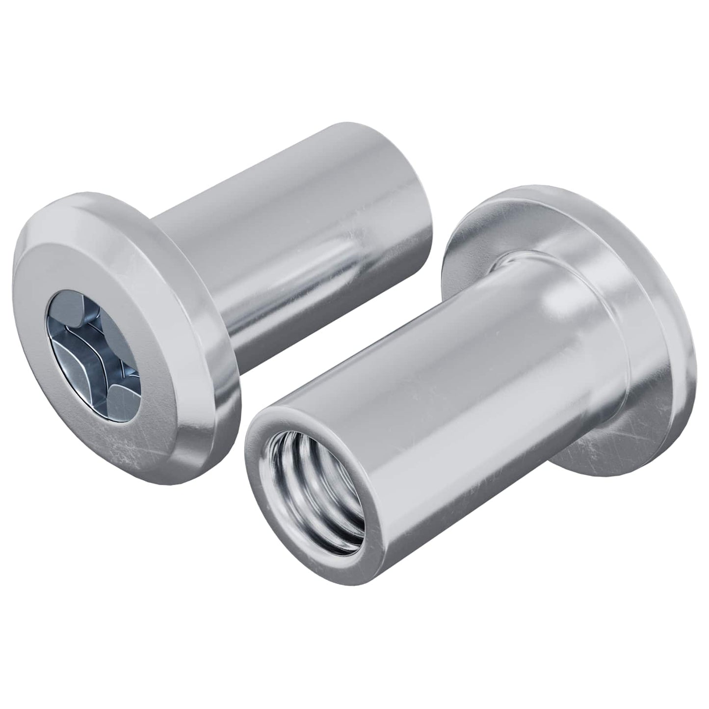 Vidaxx Sicherungsmutter 2 Stück Silber M6 x 15 mm Stahl