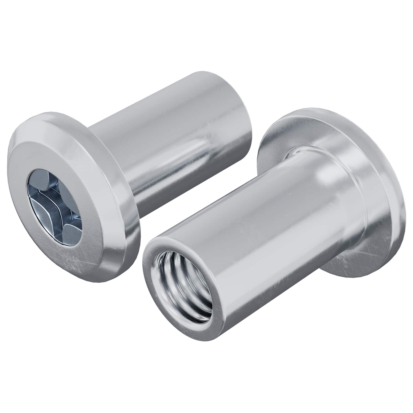 Vidaxx Sicherungsmutter 2 Stück Silber M6 x 15 mm Stahl