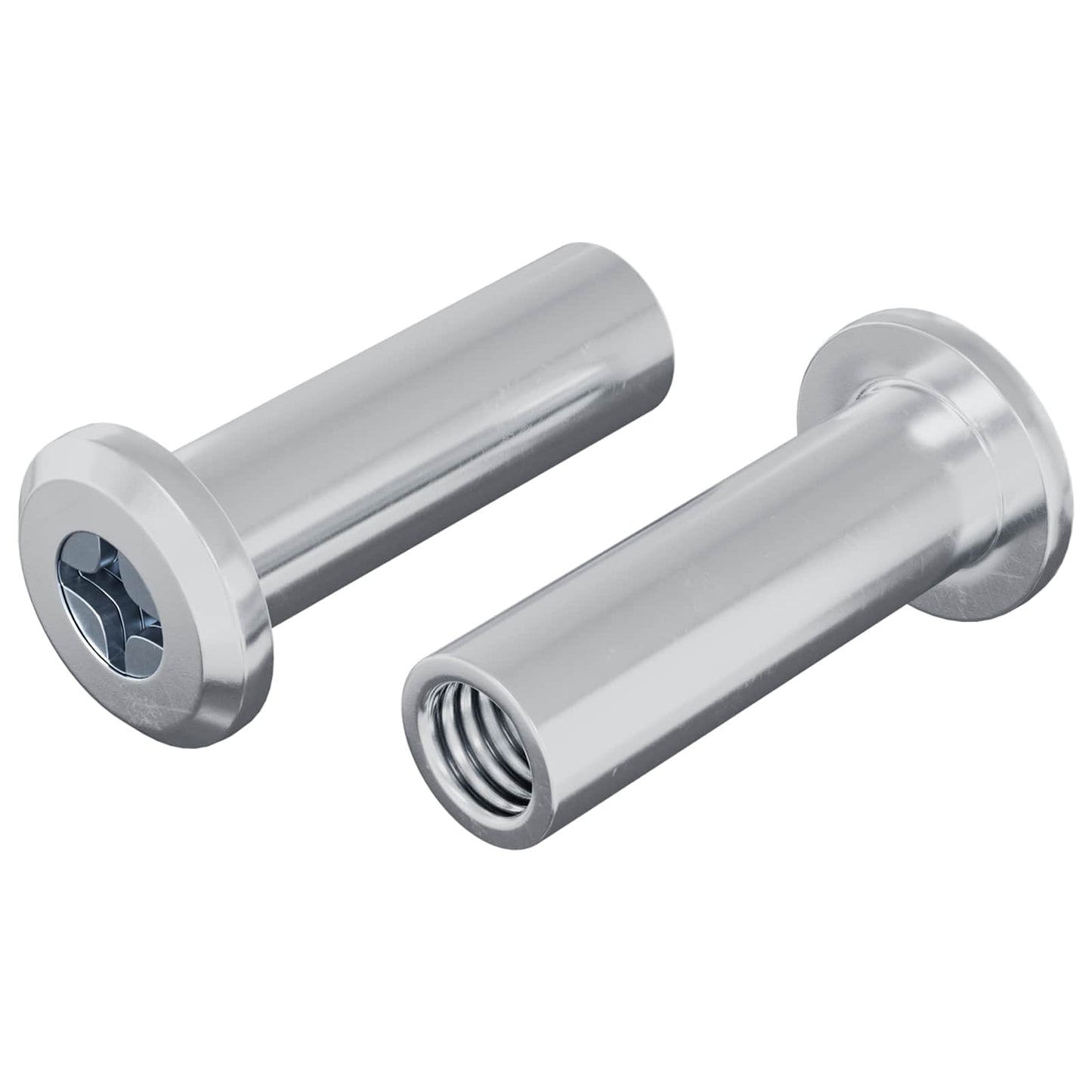 Vidaxx Sicherungsmutter 2 Stück Silber M6 x 15 mm Stahl