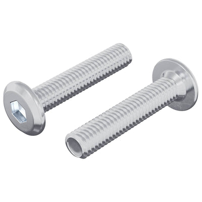 Vidaxl Sicherungsschraube glatt 2 Stück Silber M6 x 30 mm Stahl