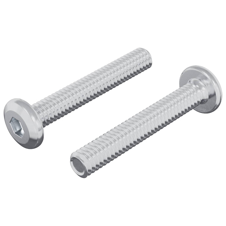 Vidaxl Sicherungsschraube glatt 2 Stück Silber M6 x 35 mm Stahl