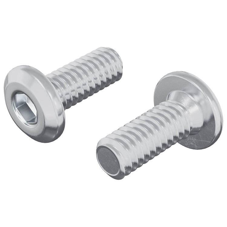 Vidaxl Feststellschraube 2 Stück Silber M6 x 15 mm Stahl