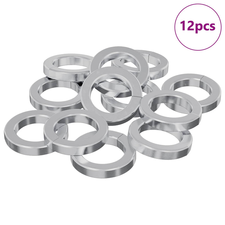 Vidaxl Federscheibe 12 Stück weiß 13 x 1 mm Eisen