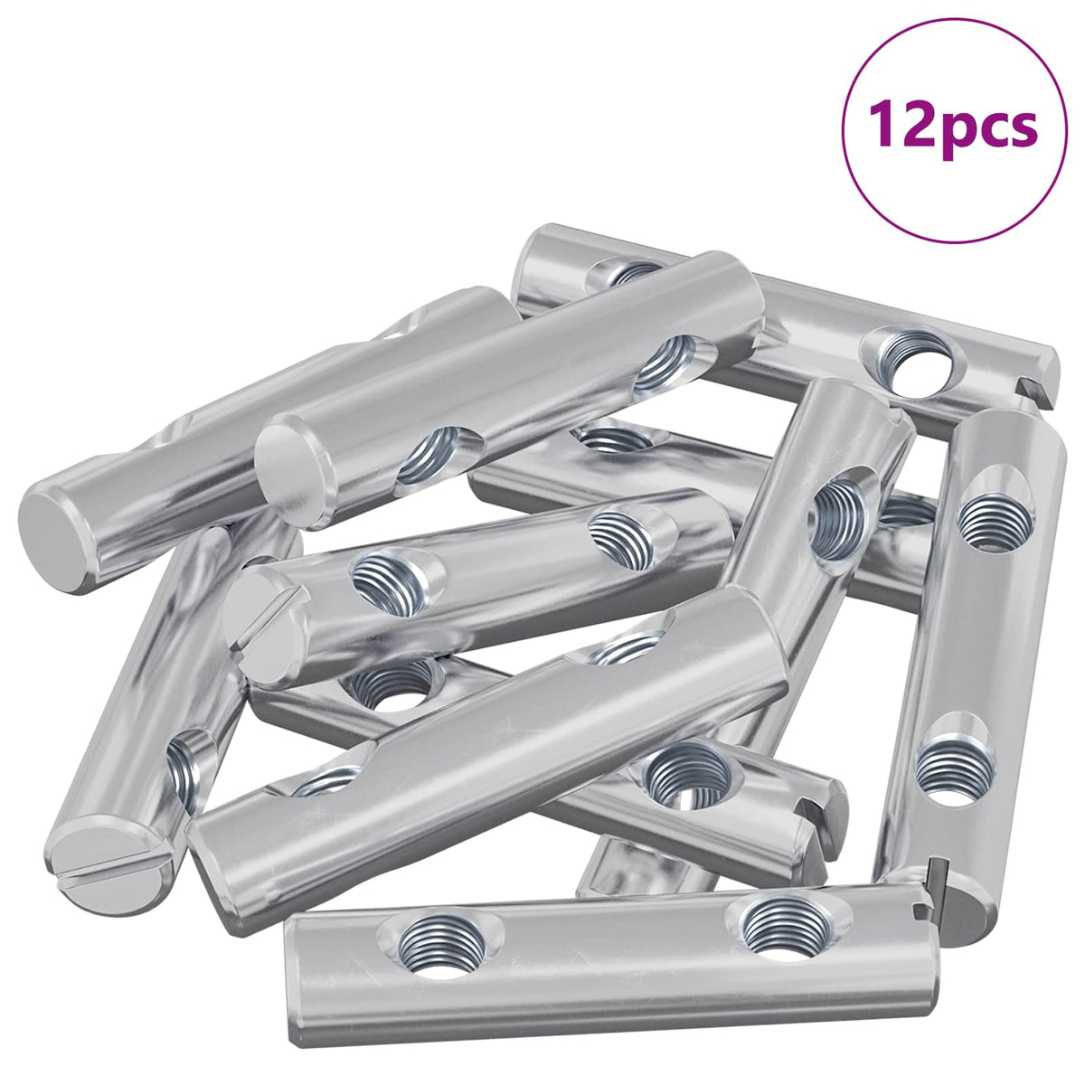 Vidaxl-Mutter 12 Stück verzinkt 60 x 12 mm Eisen