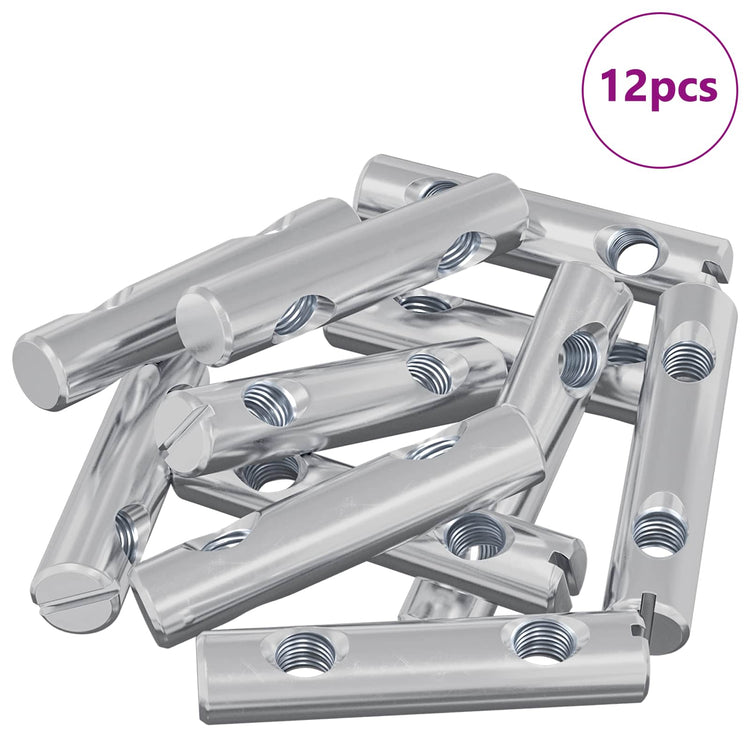 Vidaxl-Mutter 12 Stück verzinkt 60 x 12 mm Eisen