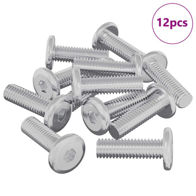 Vidaxl Bolzen 12 Stück Silber 8 x 25 mm Stahl
