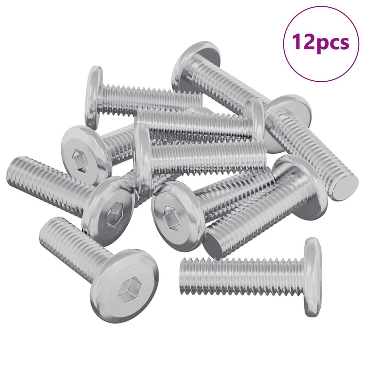 Vidaxl Bolzen 12 Stück Silber 8 x 25 mm Stahl