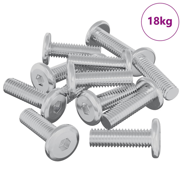 Vidaxl Bolzen 1593 Stk. Silber 8 x 25 mm Stahl