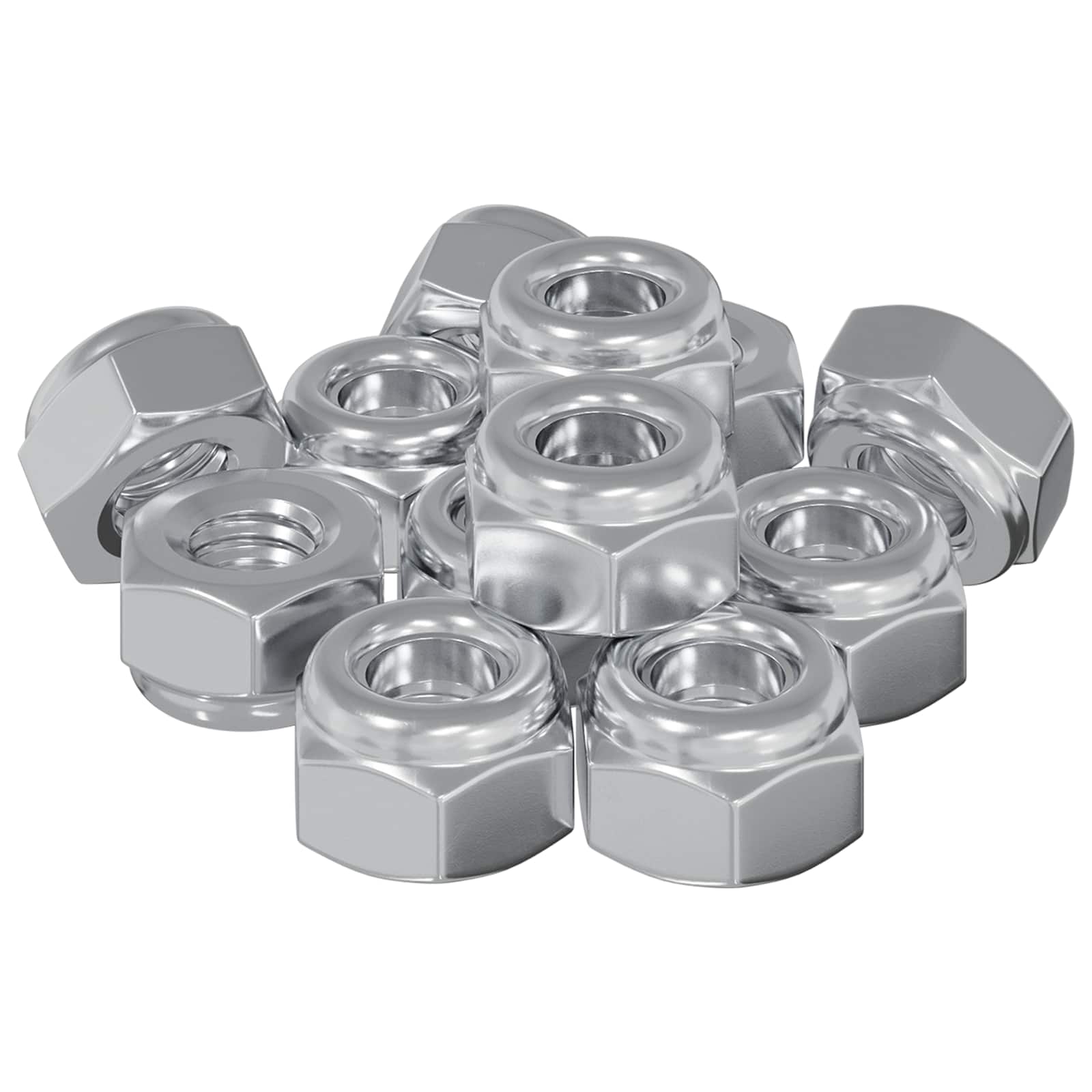 Vidaxxl Mutter 12 Stück Silber M6 x 10 mm Eisen