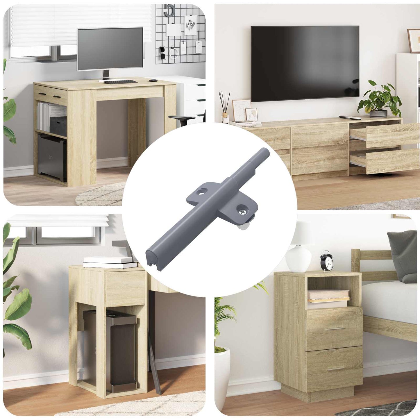 Vidaxx Soft-Closing-Dämpfer 12 Stück grau 125 x 47 x 15 mm PP