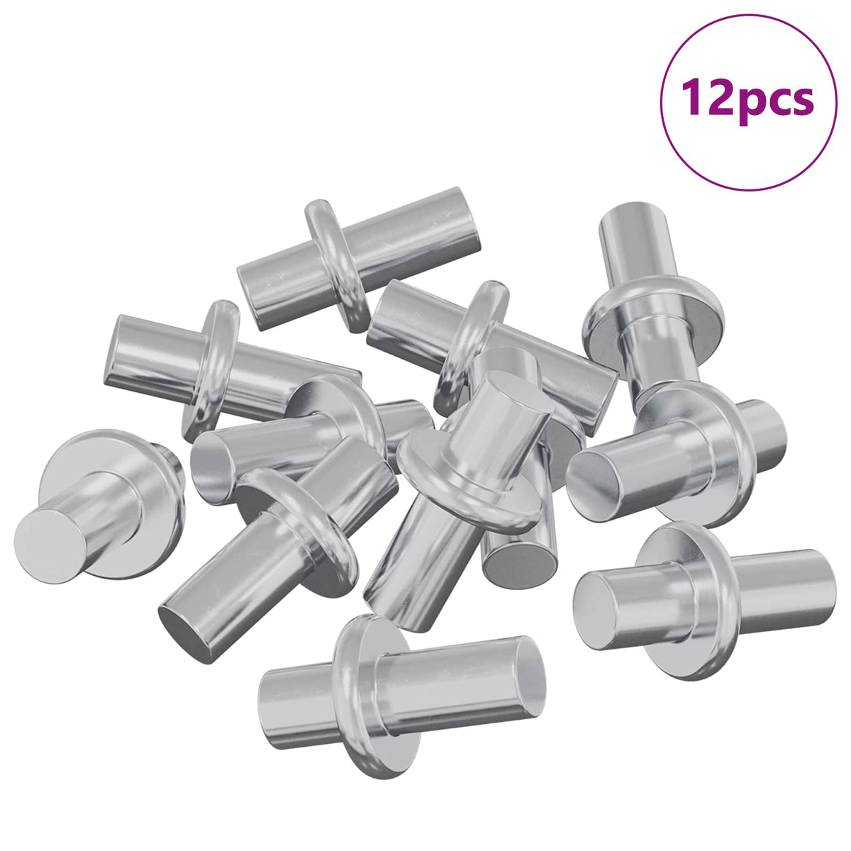 Vidaxxl Regalhaken 12 Stück Silber 8,6 x 8,6 x 14,6 mm Stahl