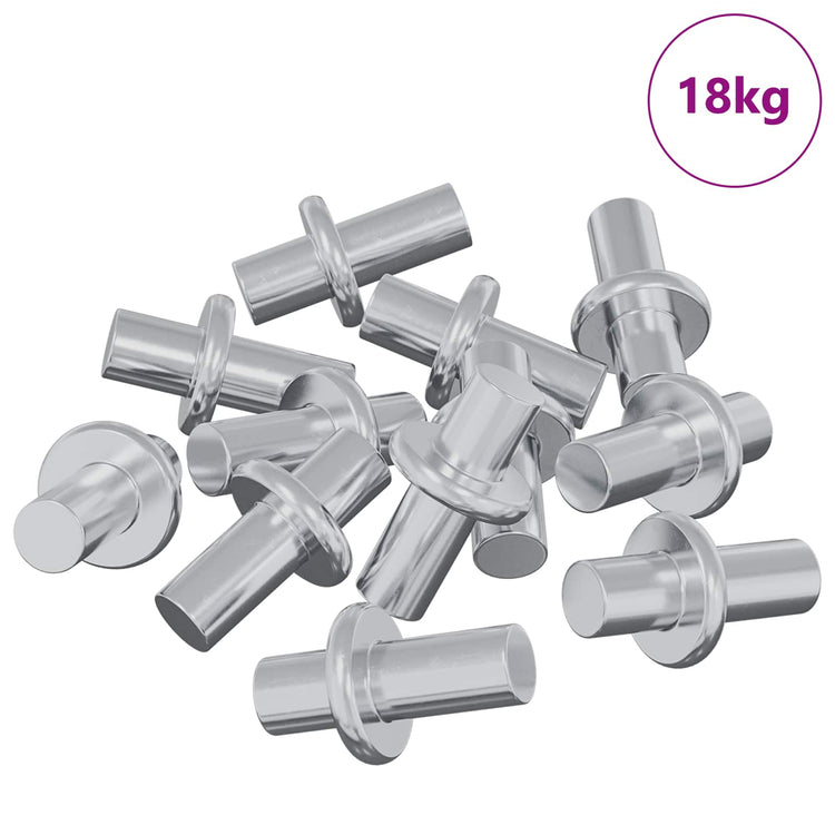 Vidaxxl Regalhaken 4500 Stück Silber 8,6 x 8,6 x 14,6 mm Stahl