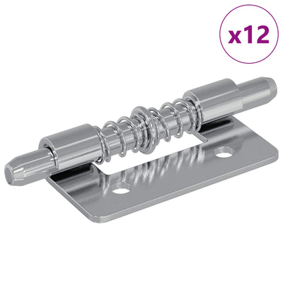 Vidaxl Riegel 12 Stück Silber 46 x 17 x 1,2 mm Stahl