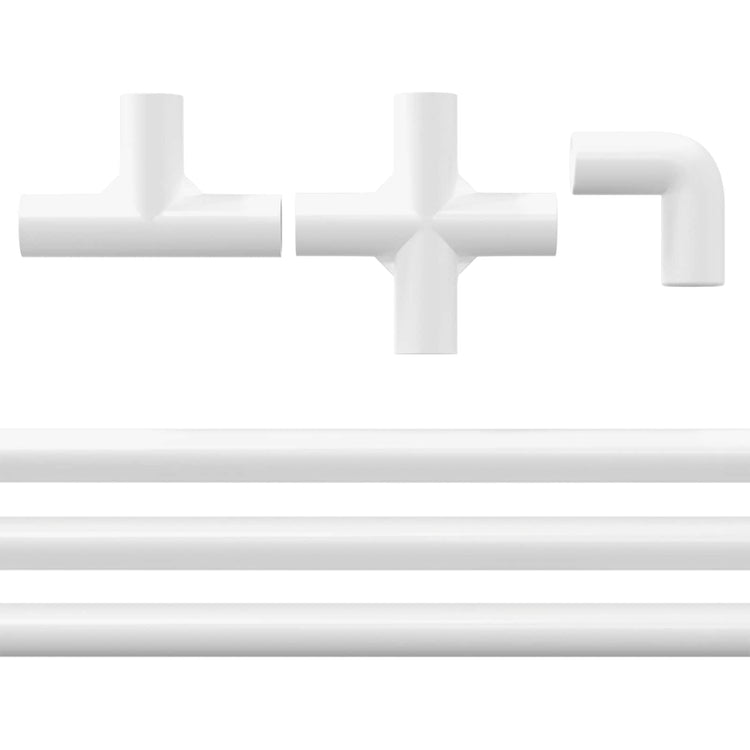 Vidaxxl PVC-Rohr 29 Stück weiß PP und PE