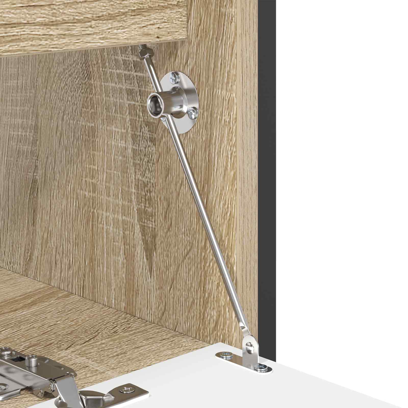Vidaxxl Gasfeder 12 Stück Silber 190 mm Eisen