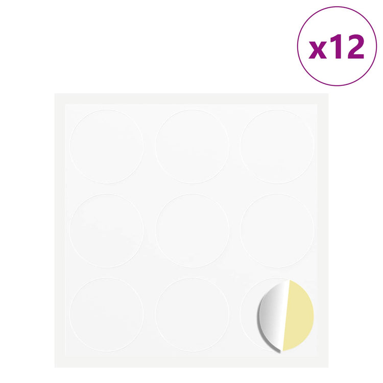 Vidaxx Aufkleber 12 Stück weißes ø 20 x 0,5 mm Papier