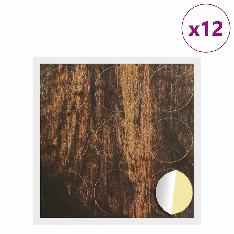 Vidaxx selbstklebende Schraubenabdeckung 12 Stk. Altholz ø 20 x 0,5 mm