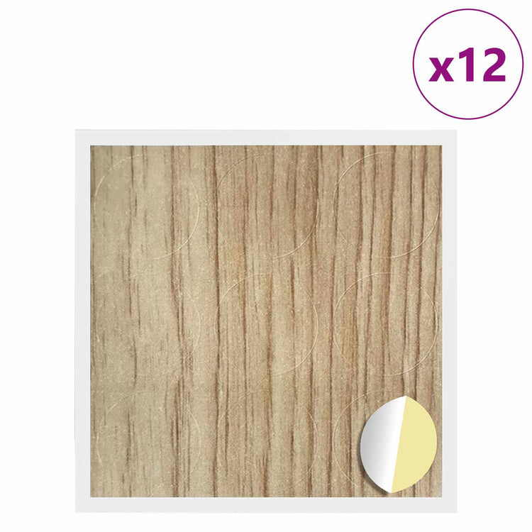 Vidaxx selbstklebende Schraubenabdeckung 12 Stück Artisan Oak ø 20 x 0,5 mm