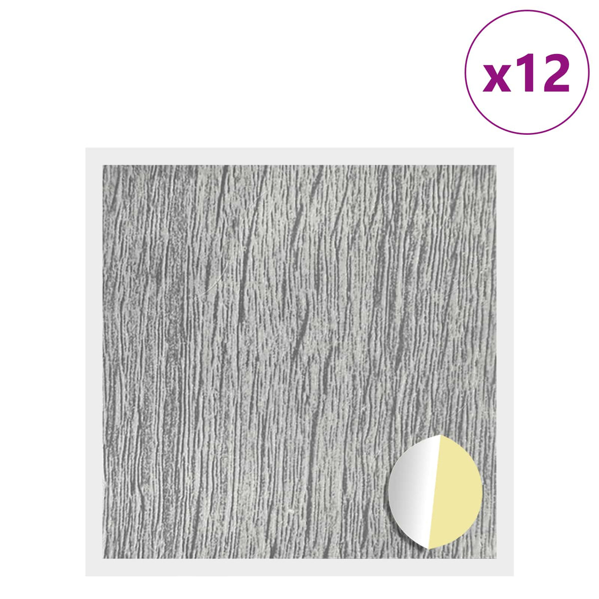 Vidaxx selbstklebende Schraubenabdeckung 12 Stück grau sonoma ø 20 x 0,5 mm