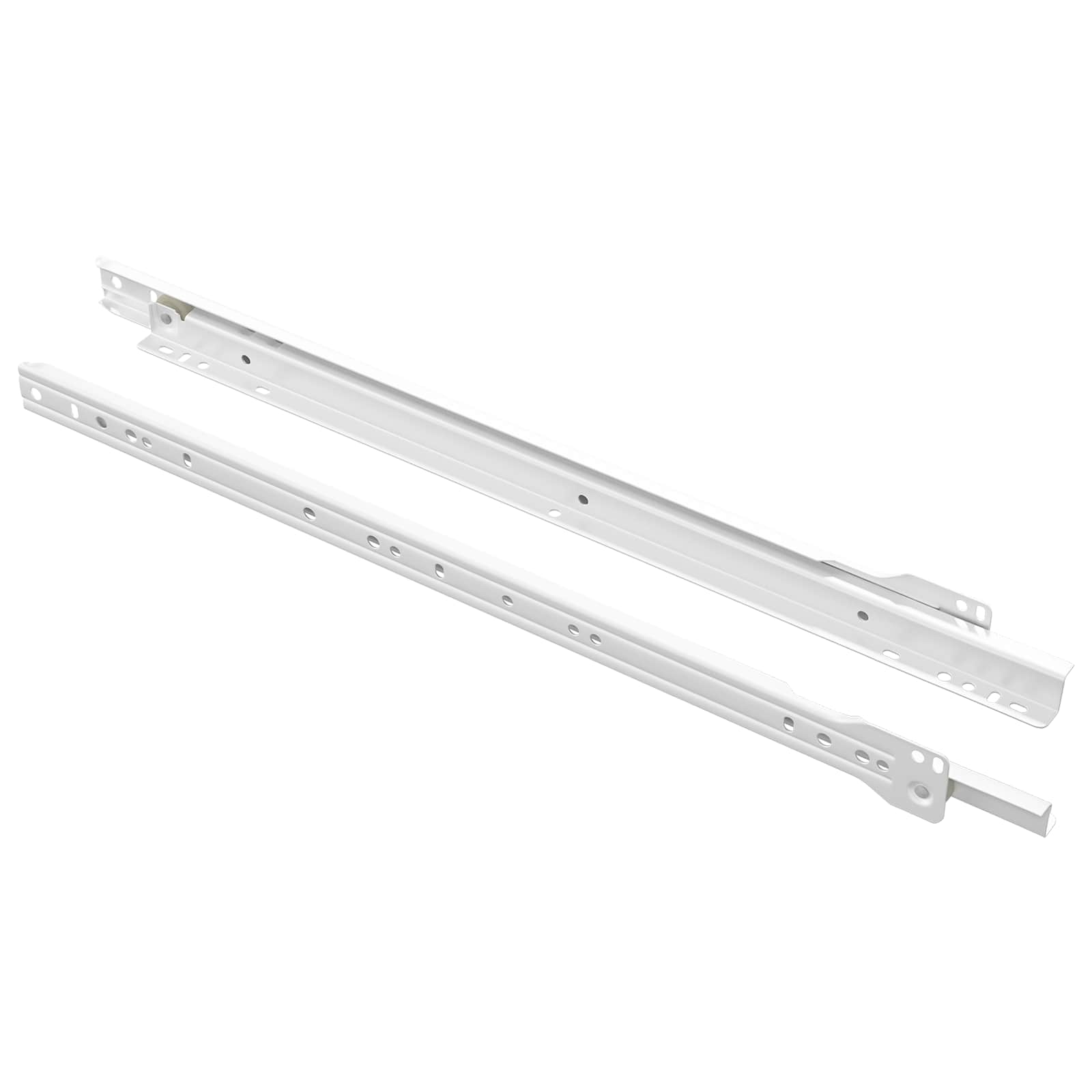 Vidaxx Schubladenführung 2 Stück weiß 450 mm Stahl