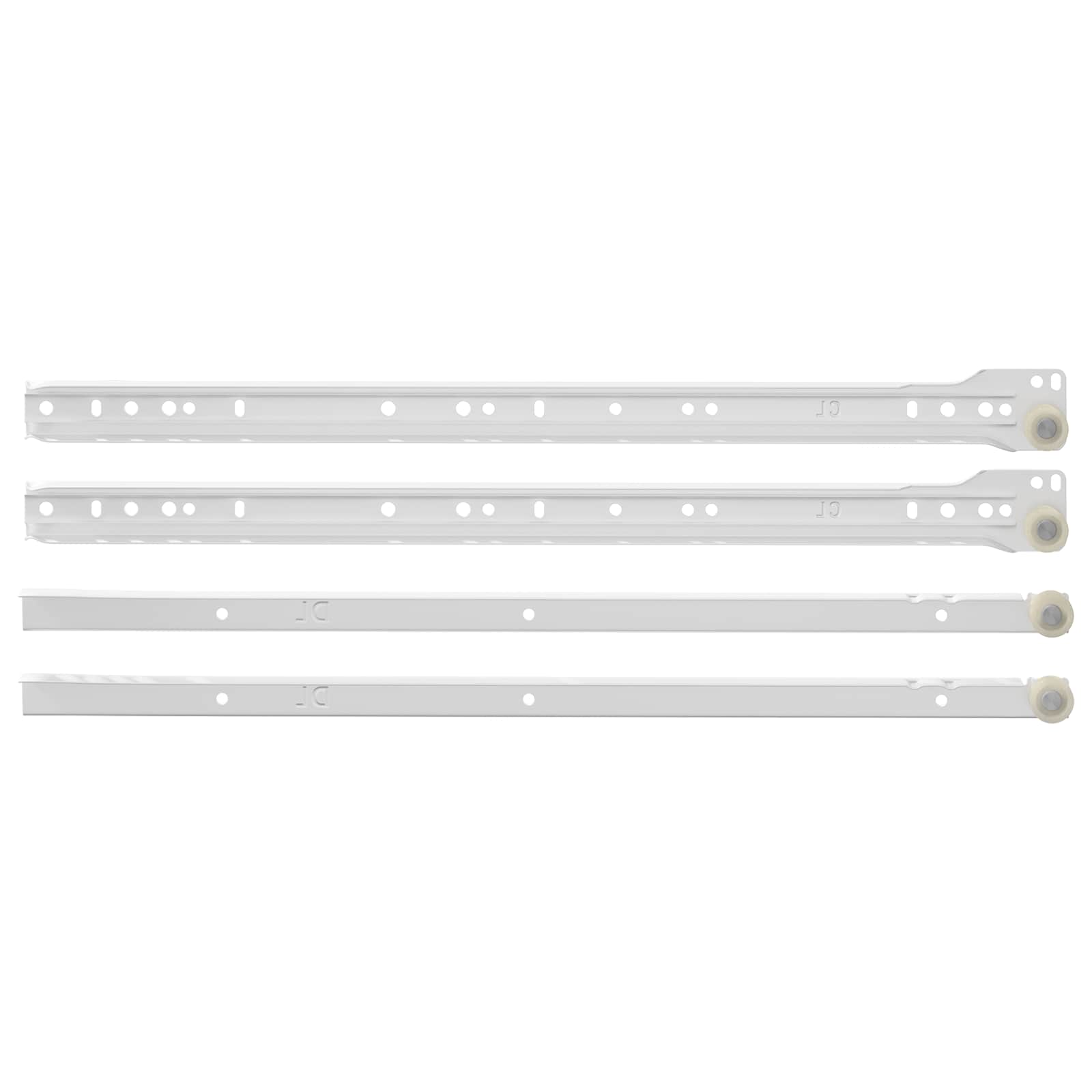 Vidaxx Schubladenführung 12 Stück weiß 450 mm Stahl