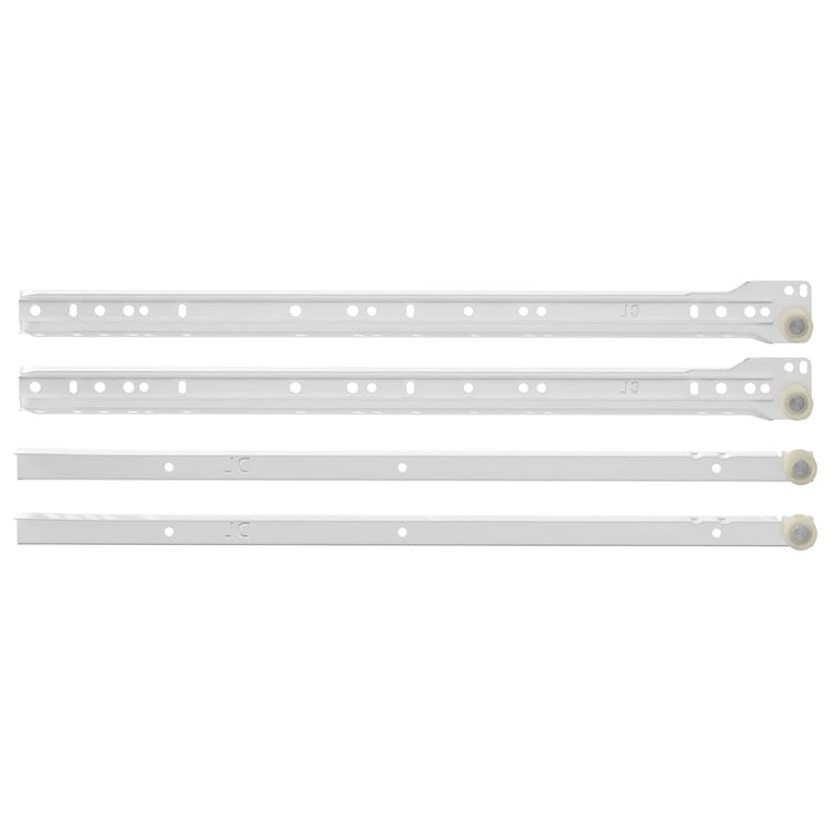 Vidaxx Schubladenführung 12 Stück weiß 450 mm Stahl