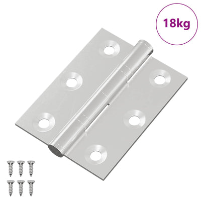 Vidaxx Scharnier 720 Stück Silber 50 x 38 x 1,3 mm Stahl