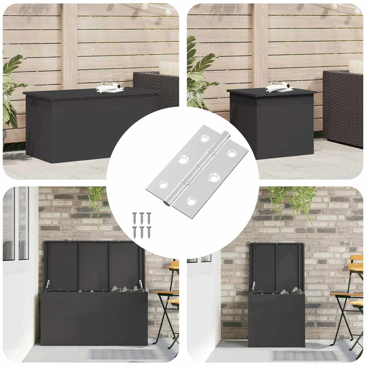Vidaxl Scharnier glatt 899 Stück Silber 58 x 35 x 1 mm Stahl