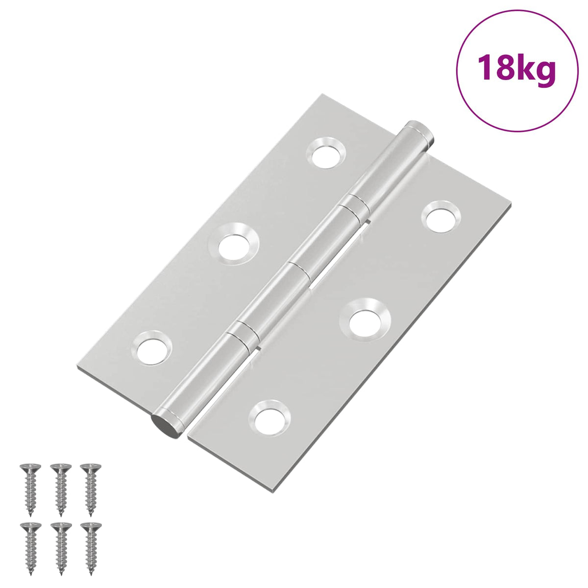 Vidaxl Scharnier glatt 899 Stück Silber 58 x 35 x 1 mm Stahl