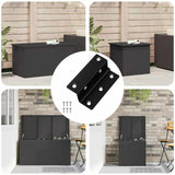 Vidaxx Scharnier 12 Stück schwarz 38 x 17 x 60 mm Eisen - afbeelding 1
