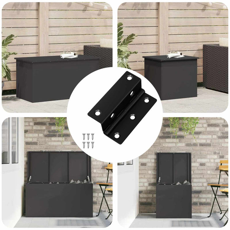Vidaxx Scharnier 12 Stück schwarz 38 x 17 x 60 mm Eisen