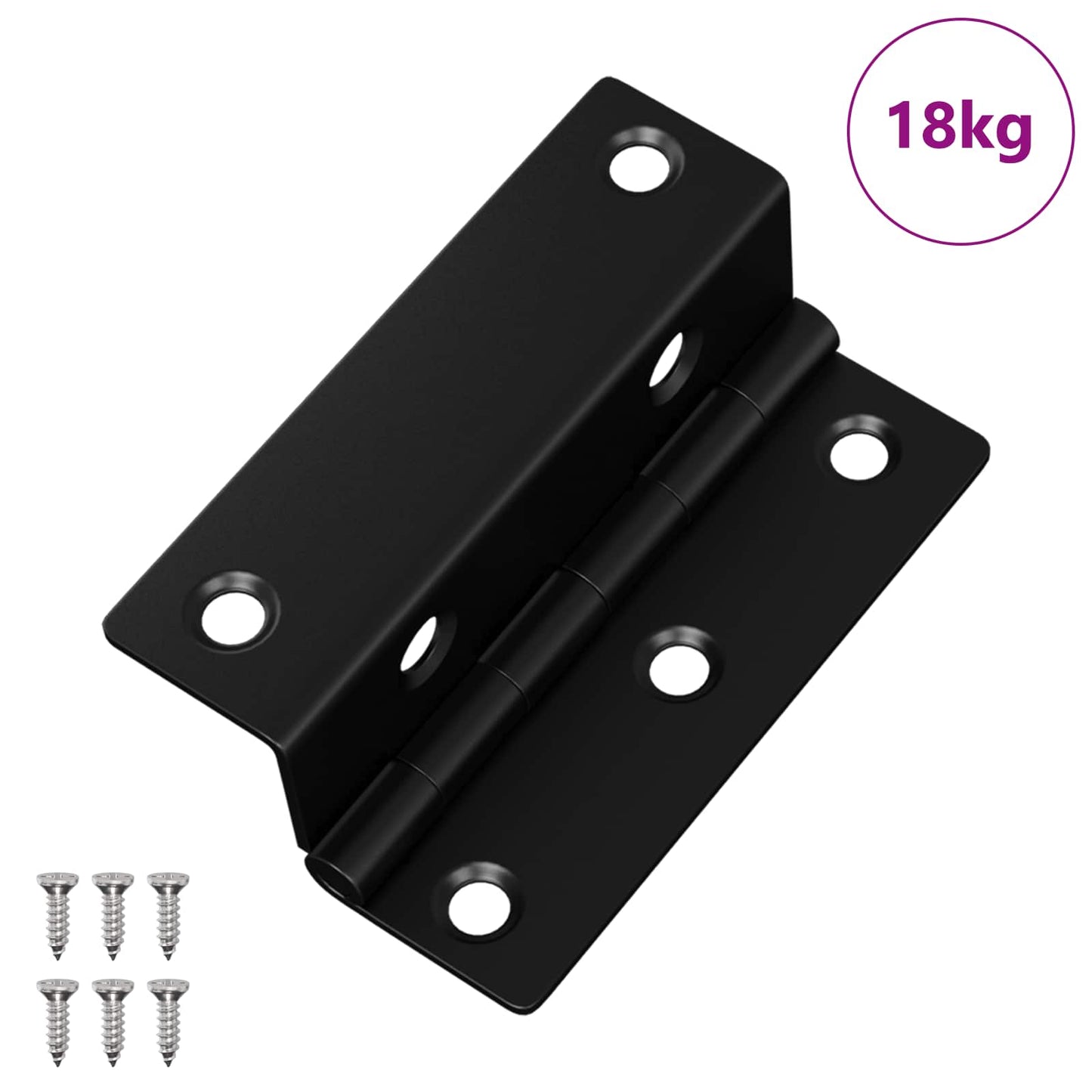 Vidaxx Scharnier 537 Stück schwarz 38 x 17 x 60 mm Eisen