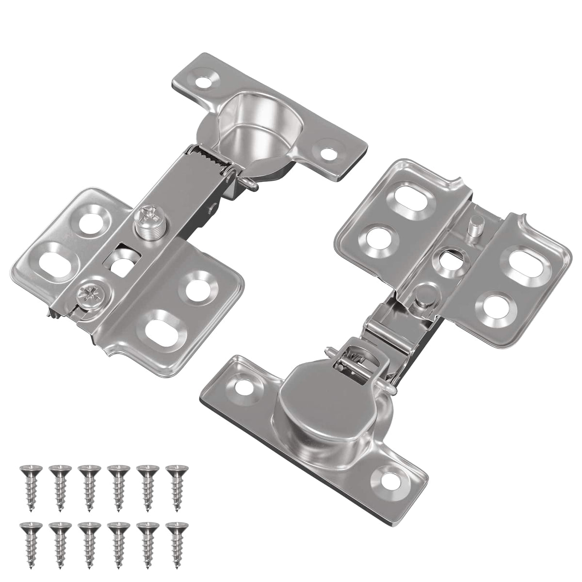 Vidaxx Scharnier 2 Stück Nickel 85 x 52,5 x 9,5 mm Eisen