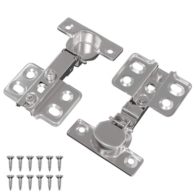 Vidaxx Scharnier 2 Stück Nickel 85 x 52,5 x 9,5 mm Eisen