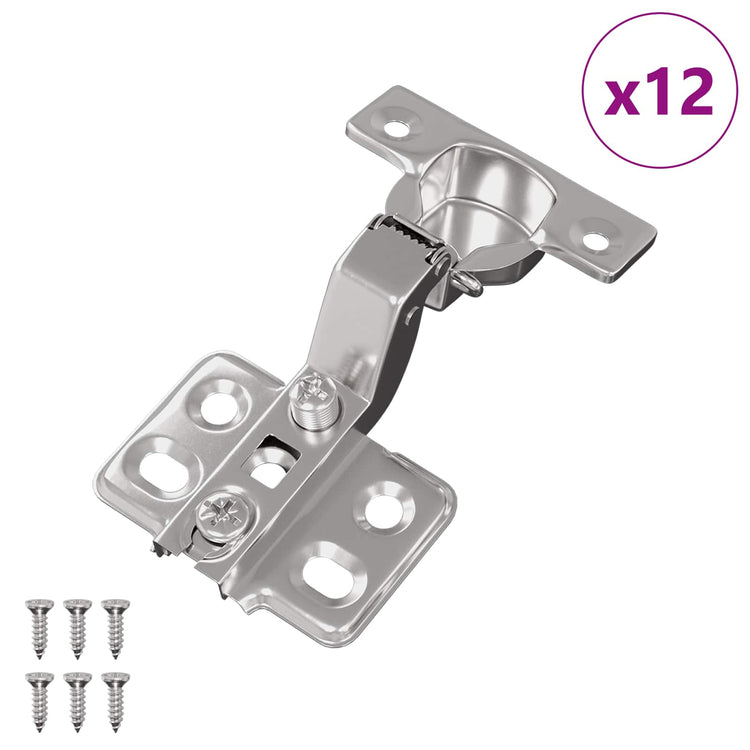 Vidaxx Scharnier 12 Stück Nickel 85 x 52,5 x 9,5 mm Eisen