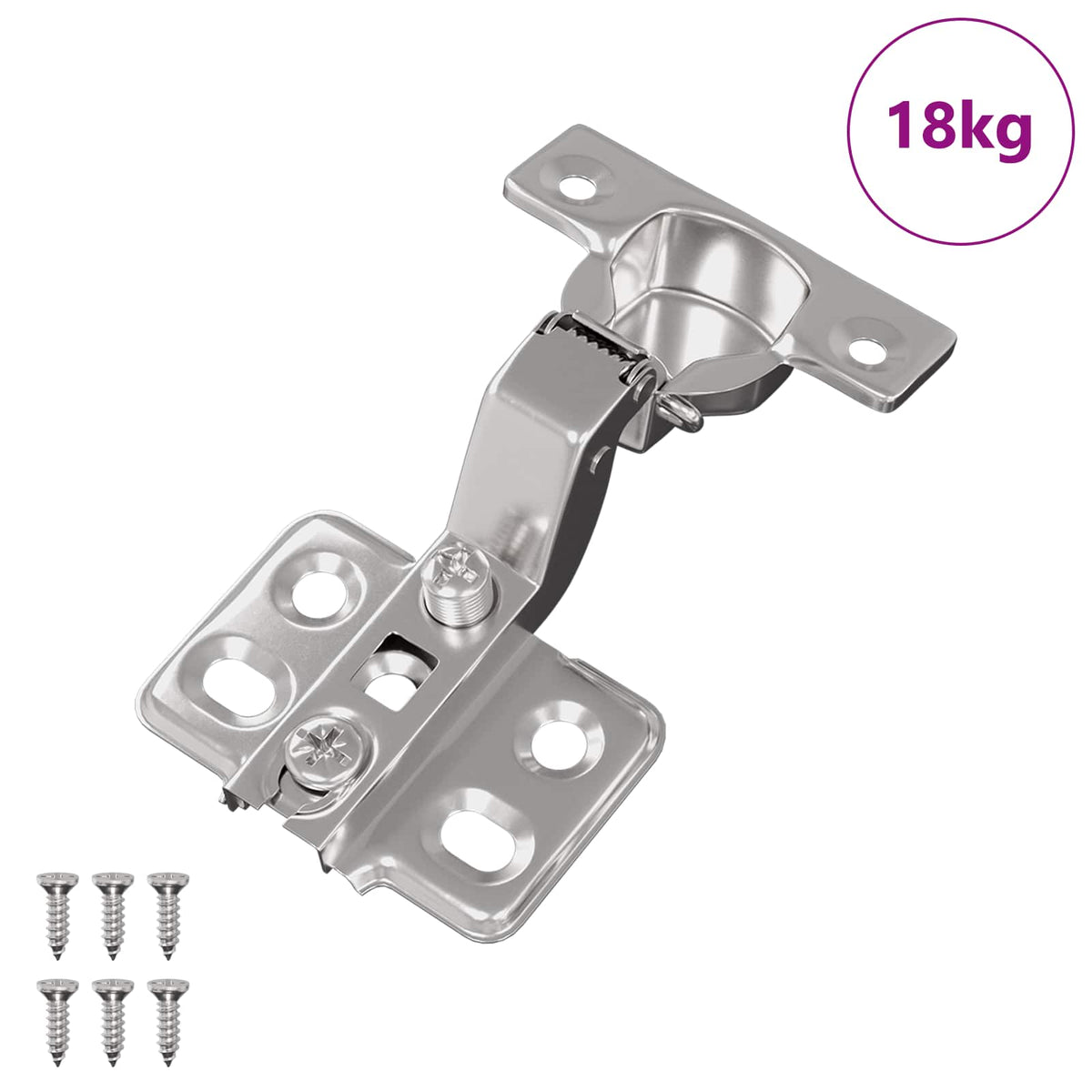 Vidaxx Scharnier 254 Stück Nickel 85 x 52,5 x 9,5 mm Eisen