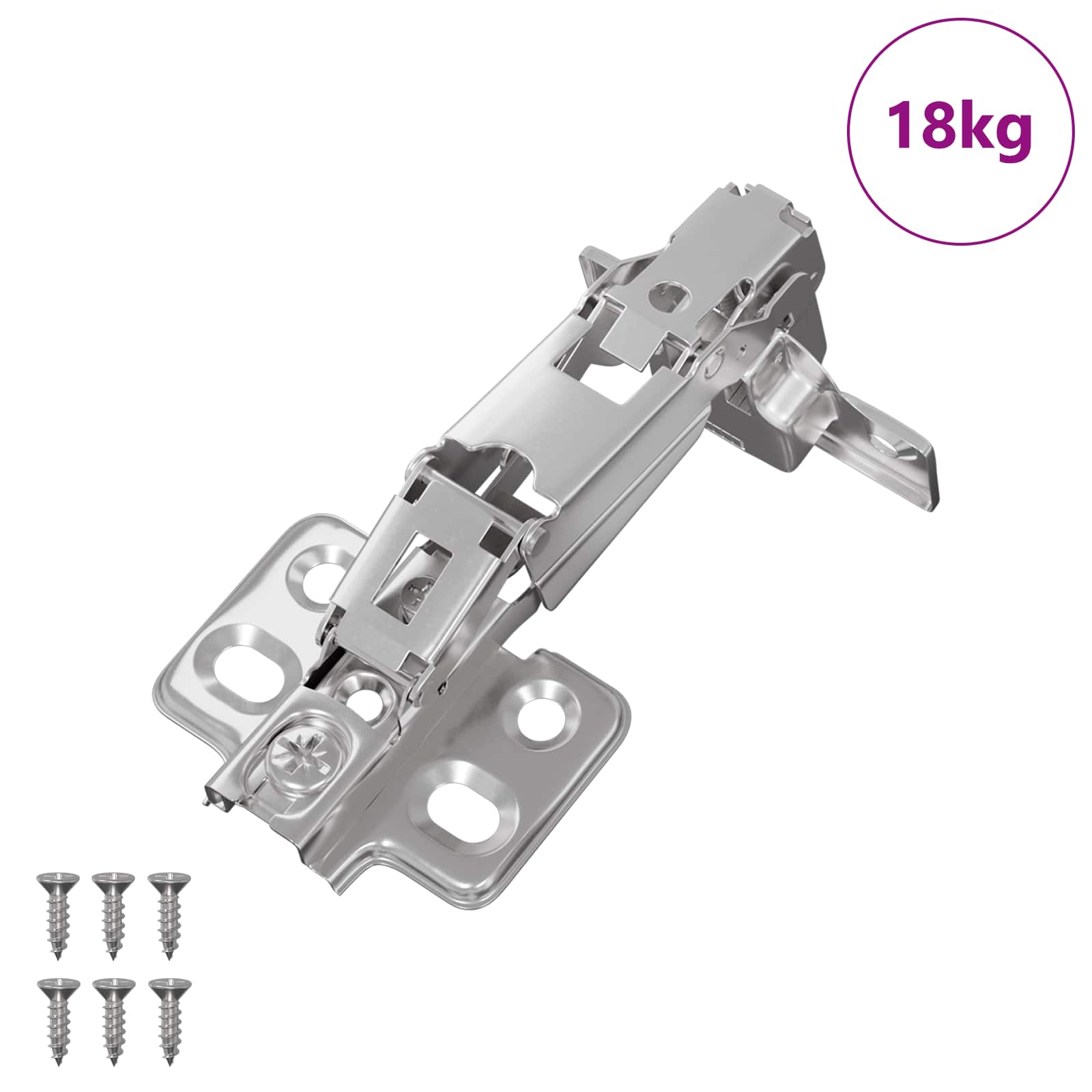 Vidaxx Scharnier 126 Stück Nickel 139 x 64,1 x 10 mm Eisen