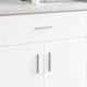 Vidaxl-Griff schlicht 12 Stück Silber 105,7 x 7,4 x 15,5 mm Aluminium
