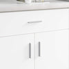 Vidaxl-Griff schlicht 828 Stück Silber 105,7 x 7,4 x 15,5 mm Aluminium