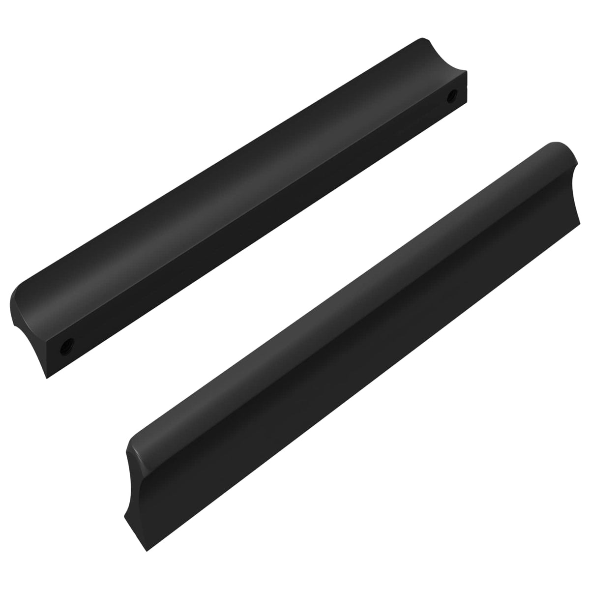 VidaXL-Griff 2 Stück schwarz 106 x 7,4 x 15,5 mm Aluminium