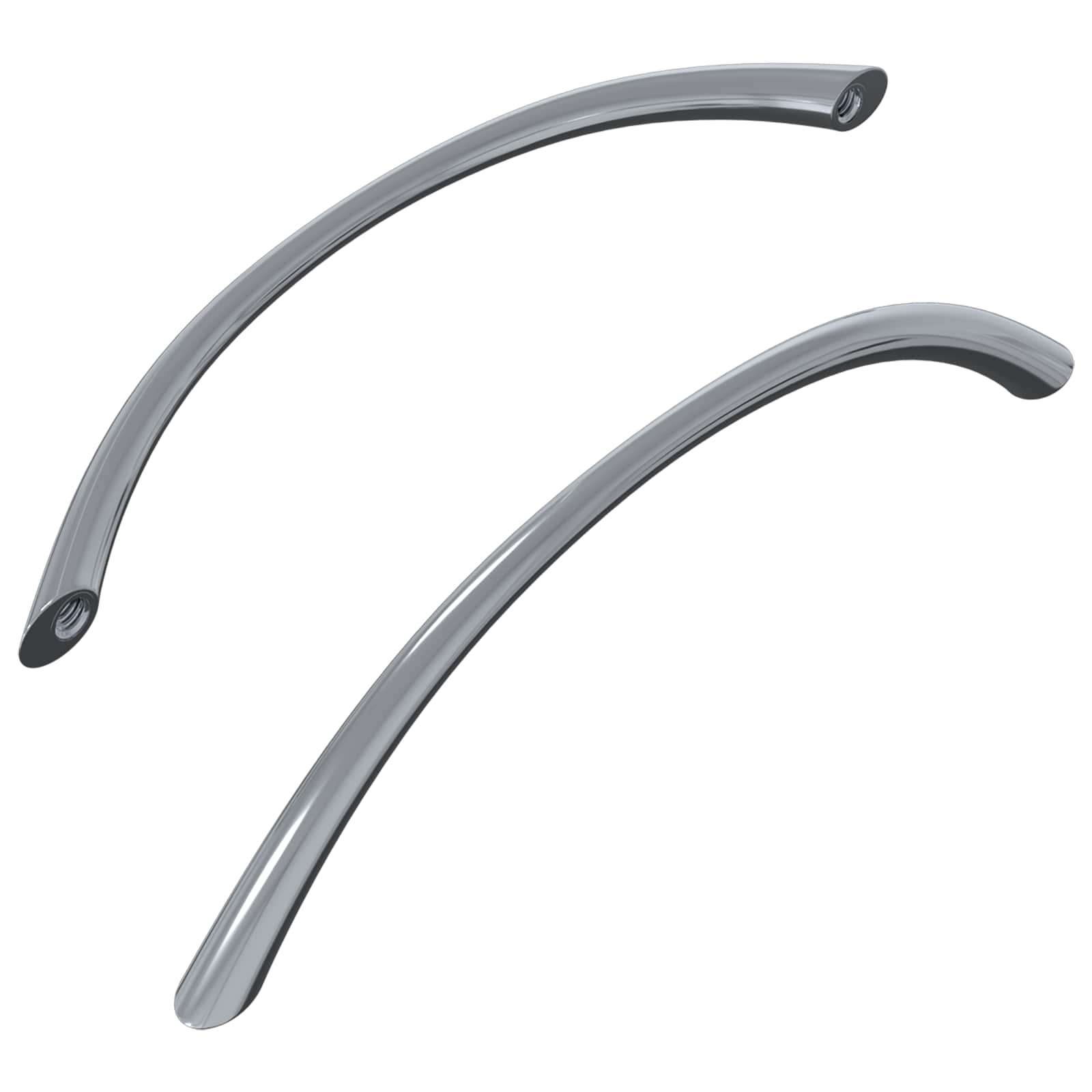 VidaXL Griff 2 Stück Silber 107 x 3,6 x 23 mm Edelstahl
