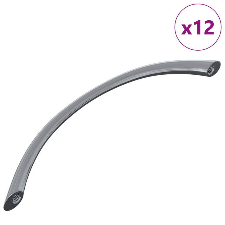 VidaXL Griff 12 Stück Silber 107 x 3,6 x 23 mm Edelstahl