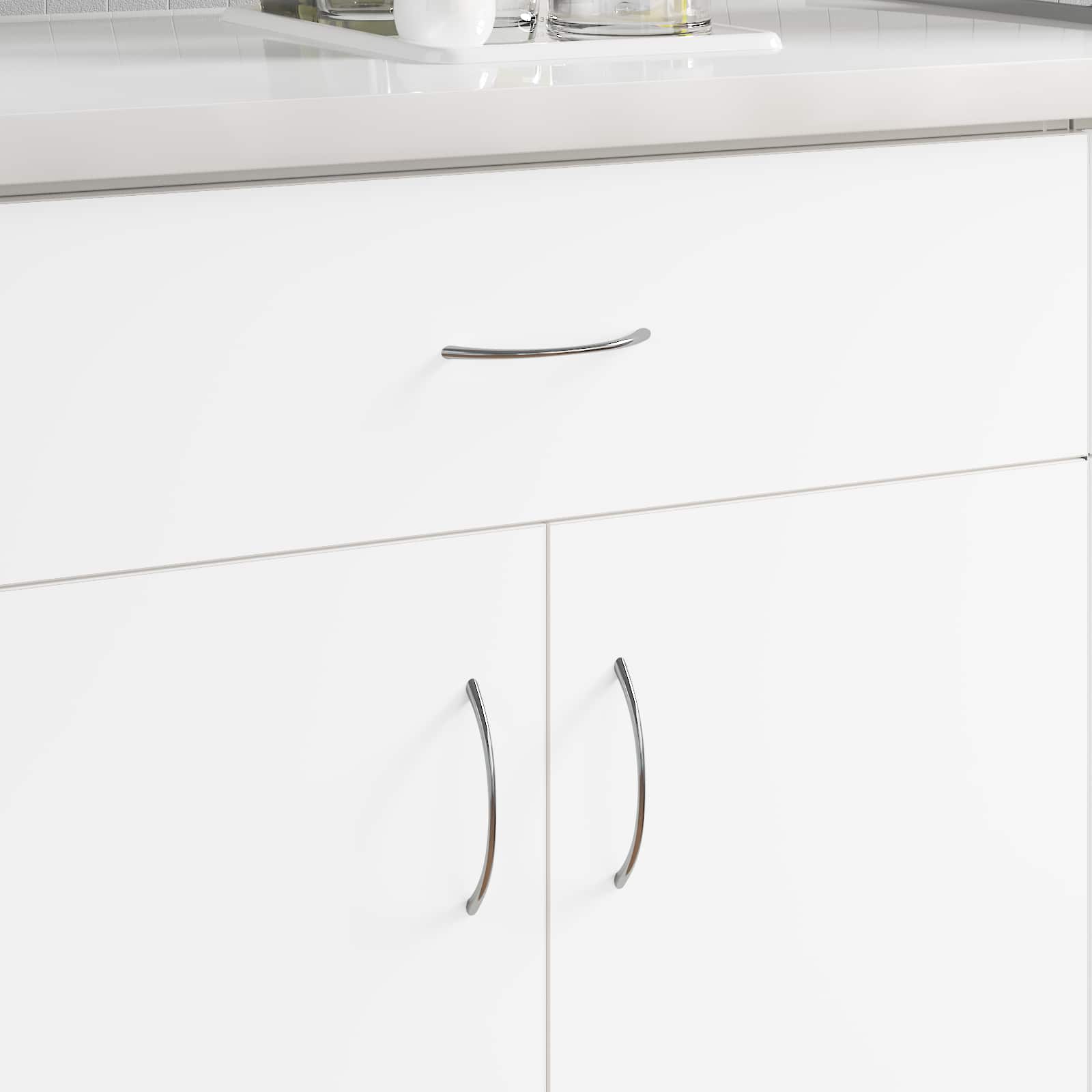 VidaXL-Griff 1385 Stk. Silber 107 x 3,6 x 23 mm Edelstahl